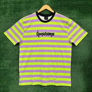 Dumbgood x Goosebumps Stripped Oversized T-Shirt Size Medium